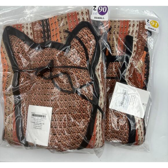 Seven Wonders Aimee Crochet Knit Midi Dress Orange Mult Beach Coverup Bodycon XS - Picture 5 of 5